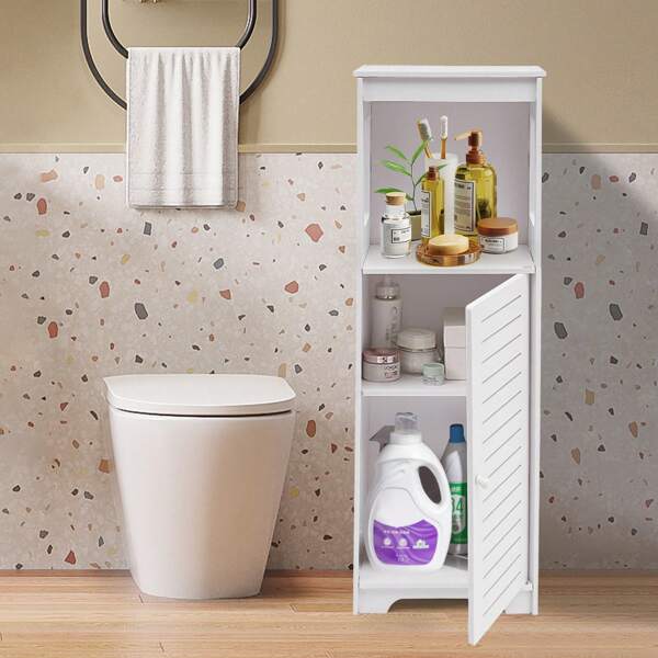 Eatssode 90 x 25 x 28 cm Toilettenschrank, Badschrank, schmaler Badschrank, Badschrank mit Schubladen, Seitenschrank für Schlafzimmer, Arbeitszimmer, Wohnzimmer, Badaccessoires, Badorganizer