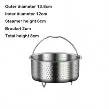 Stainless Steel Steamer Basket In Stant Pot Accessories For Instant Cooker With Silicone Handle Pressure Cooker Rice Steamer - Apricot - View 1