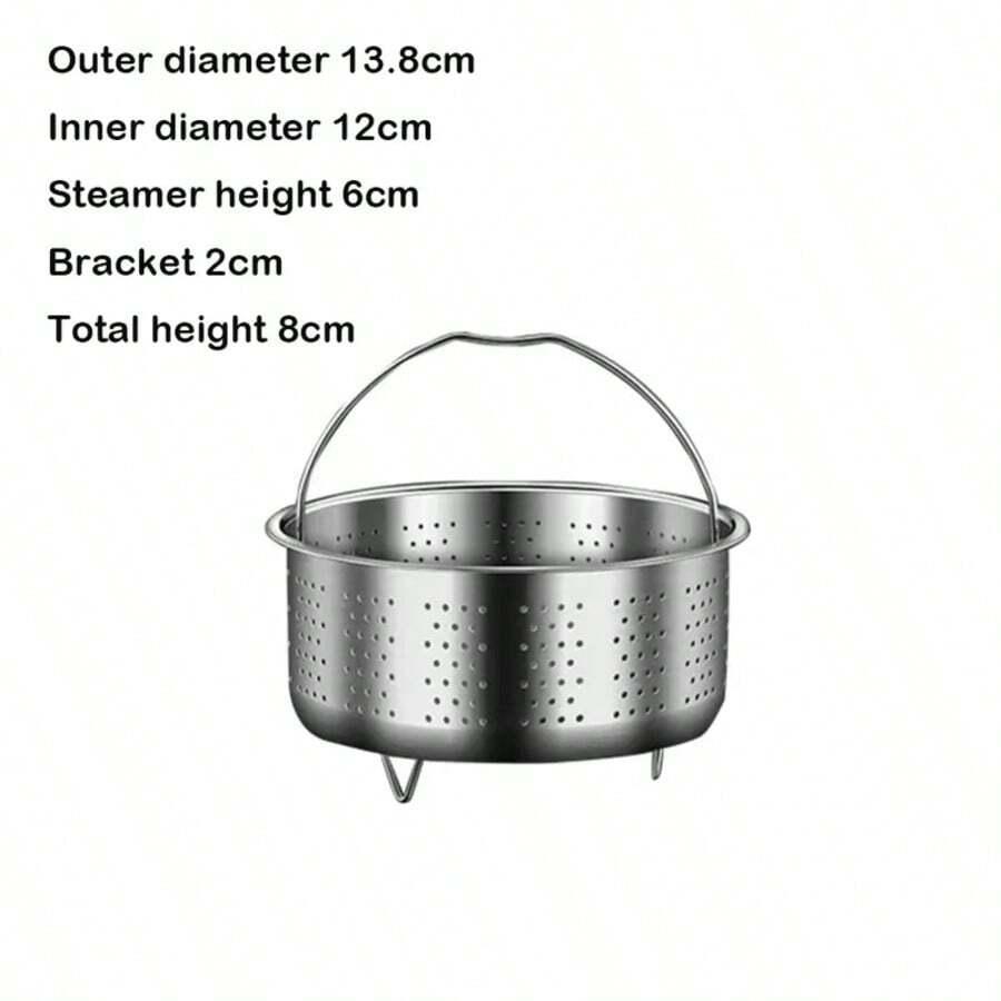 Stainless Steel Steamer Basket In Stant Pot Accessories For Instant Cooker With Silicone Handle Pressure Cooker Rice Steamer - Apricot - View 1