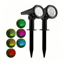 Solar Landscape Waterproof Light (Includes 10 LED Lights), Plastic Garden Light With Independent Solar Panel, Can Automatically Switch On And Off At Driveway, Pool Area And Garden Entrance - Efficient Outdoor Lighting, Suitable For Yard, Garden, Farm, Lawn Decoration, Also Suitable For Christmas, Halloween, Thanksgiving Decoration, Is A Great Choice For Gift Giving - Nhiều màu - Xem 1