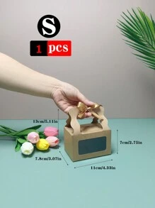 1/5/10/20個裝節日派對禮品盒，附蝴蝶結、透明展示窗，棕色、白色、粉色包裝盒，歐式婚禮糖果盒，適用於生日、婚禮、伴娘、求婚、情人節、畢業季裝飾 - 彩色 - 查看 6