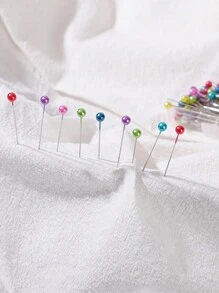 1 Schachtel Dekorative Kopfschmucknadeln mit Kunstperle, Kopftuch Accessoires Brosche für Frauen