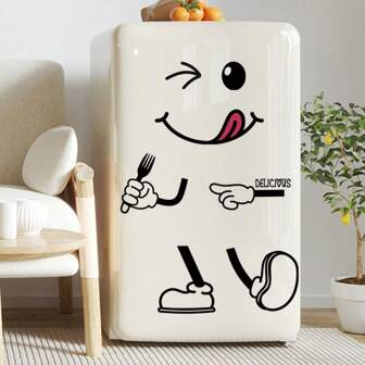 Cute Smiling Face Wall Stickers, Funny Expression Stickers, Wall Decals, Fridge Magnets, Kitchen Backsplash, Home Decor Wall Stickers, Self-Adhesive Paintings, Healing Stickers Gifts Birthday Graduation Room Decor Wall Decor Bathroom Decor Bedroom Decor Room Decoration Stuff Living Room Decor House Decor Home Decor Living Room Wall Paper