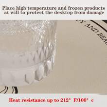 Premium American-Style Waterproof & Oil-Resistant Washable Leather Coasters, Luxurious Tableware Placemats - Multicolor - View 4