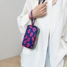 1pc Women's Clutch Wallet, Large Capacity 3-Zipper Handbag, Daily Makeup Pouch, Can Hold Keys & Coins - Multicolor - View 3