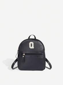 1 件女孩经典背包，带 26 个 A-Z 字母，单肩包，心形钱包，可调节肩带，情人节礼物的理想选择，适合日常、户外、学校、旅行、徒步旅行、便携，很棒的礼物选择 - 黑色 - 查看 59