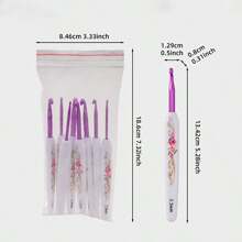 8pcs Ergonomic Crochet Hook Set - Comfortable Soft Grip, Complete Handcraft Kit Suitable For Beginners And Hobbyists, Ideal Holiday Gift