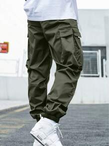 男士春夏运动套装：户外迷彩印花工装裤、夏季海滩/旅行多口袋休闲裤、宽松慢跑裤，适合日常通勤、跑步、健身、街头穿着