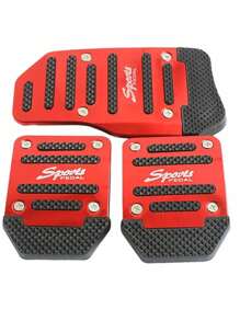 3pcs/Set, Car Non-Slip Pedal, Accelerator Brake Clutch Pedal, Car Striped Pedal, Decorative Panel, Car Interior Supplies, Car Accessories Accessories For Car Car Interior Accessories Set