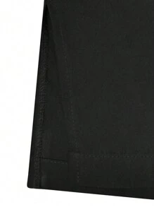 cimmuovere Uniform Set Black V-Neck Belted Long Sleeve Trousers Scrubs