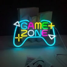 1 pièce Enseigne néon lumineux à suspendre, lampe de décoration LED. Convient pour la chambre d'homme, la salle de jeux, la grotte du gamer, la salle de jeux, en cadeau, décoration de pièce