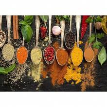 1 件无框现代烹饪香草香料寿司用具勺子墙面艺术海报帆布画奢华艺术品海报印刷家居厨房装饰植物