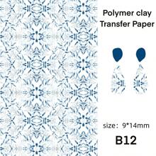 Polymer Clay Water Transfer Paper Fruit Flower Marble Transfer For Polymer Clay, Magic Transfer Paper For Polymer Clay Jewelry Earring Making Stickers