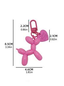 Móc khóa chó khinh khí cầu 1pc dễ thương cho xe hơi/túi/ví - Màu tím - Xem 6