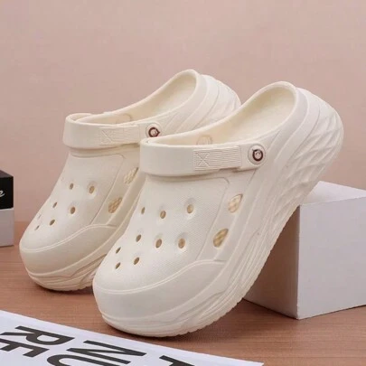 时尚女士穆勒鞋新款厚底一脚蹬凉鞋防滑舒适木屐露跟乐福鞋户外拖鞋沙滩拖鞋