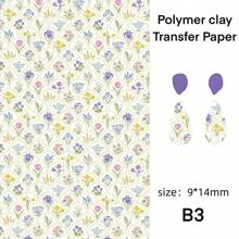 Polymer Clay Water Transfer Paper Fruit Flower Marble Transfer For Polymer Clay, Magic Transfer Paper For Polymer Clay Jewelry Earring Making Stickers