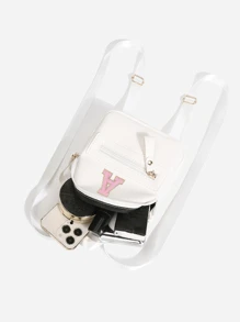 1 chiếc Balo cổ điển dễ thương cho bé gái với thiết kế 26 chữ cái từ A đến Z, dây đeo vai có thể điều chỉnh, ví hình trái tim, đa năng để sử dụng hàng ngày, ngoài trời, trường học, du lịch, đi bộ đường dài, di động, quà tặng lý tưởng cho ngày lễ tình nhân - trắng - Xem 9