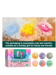 6 件/1 盒足浴球含生姜提取物保湿滋养足浴球，情人节礼物 - 1 Box/6pcs - 查看 2