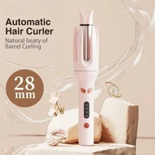 1pc Electric Automatic Hair Curler With 28mm Barrel, Rotating Curling Iron, 4 Temperature Modes, Anti-Scald Design, Loose Waves & Beachy Curls, Suitable For Hair Styling