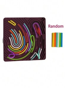 Sensory Activity Board Silicone Sensory Invention Board Stress Anxiety Relief Invention Board Motor Skills Board (Silicone Strips Random Colours) - Multicolor - View 15