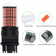 2 Piece Set 3157 LED Brake Bulb 12V-24V Reverse Brake Parking Replacement Bulb 144SMD Chipset Turn Signal Backup Lamp Universal Motorhome