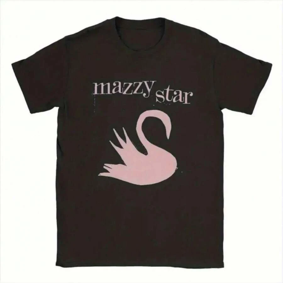 Casual Mazzy Star Original Aest T-Shirt, Men's, Crew Neck, Cotton T-Shirt, - 黑色 - 查看 1