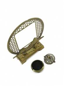 1 pieza, Quemador de incienso de estilo antiguo chino, Quemador de incienso de metal, Adorno artesanal para spa, yoga, meditación, decoración del hogar, decoración de la habitación, regalos - Multicolor - Ver 5