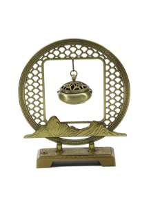 1 pieza, Quemador de incienso de estilo antiguo chino, Quemador de incienso de metal, Adorno artesanal para spa, yoga, meditación, decoración del hogar, decoración de la habitación, regalos - Multicolor - Ver 4