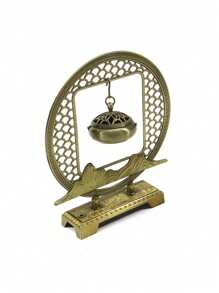 1 pieza, Quemador de incienso de estilo antiguo chino, Quemador de incienso de metal, Adorno artesanal para spa, yoga, meditación, decoración del hogar, decoración de la habitación, regalos - Multicolor - Ver 8