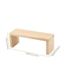 1 pièce Étagère d'affichage en bois en forme de U, option multi-taille pour figurines, parfums, cosmétiques, support d'affichage polyvalent avec rangement à étages