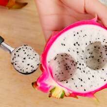 1pc/2pcs Stainless Steel Dual-Head Fruit Scoop Ice Cream Disher Watermelon Ball Maker - Multicolor - View 4