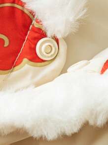 mini bala Boys' & Girls' New Year Baby Vest - White and Red - View 8