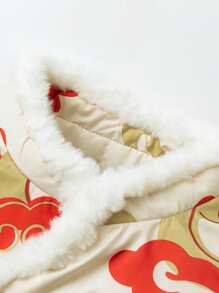 mini bala Boys' & Girls' New Year Baby Vest - White and Red - View 6