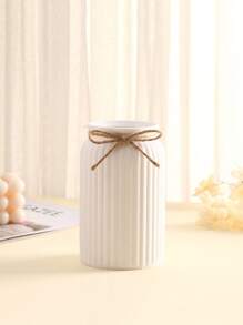 Striped Plastic Flower Vase For Succulent Plants (Not Waterproof), Suitable For Dried Flower Decor, Home Decor, Restaurant/Dining Table Decor, Wedding/Party Decor, Holiday Vase Gifts Birthday Graduation