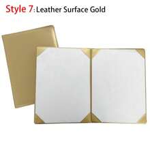 1pc Signing Contract A3 A4 Art Paper Hardcover Hosted Speech Plush Surface PU Leather Certificate Protector Thicken Poetry Reading Certificate Cover File Page Folder
