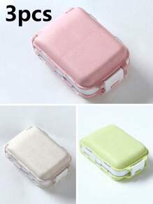 旅行用便携式药盒防潮药丸整理器可重复使用药盒男女药品计划器日常口袋药盒可容纳维生素药品和补充剂家庭旅行必备配件户外办公室返校 - 彩色 - 查看 22