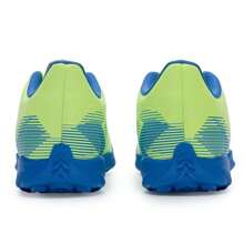 Puma 男式足球鞋 ULTRA 5 PLAY TT，模压鞋钉室内球场成人足球鞋，TT 模压鞋钉 - 青蘋綠-白-藍色 - 查看 3