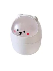 1 Hộp Nhựa Bảo Quản, Thiết Kế Hoạt Hình Chống Bụi Để Bàn Hộp Bảo Quản Cho Gia Đình - trắng - Xem 11