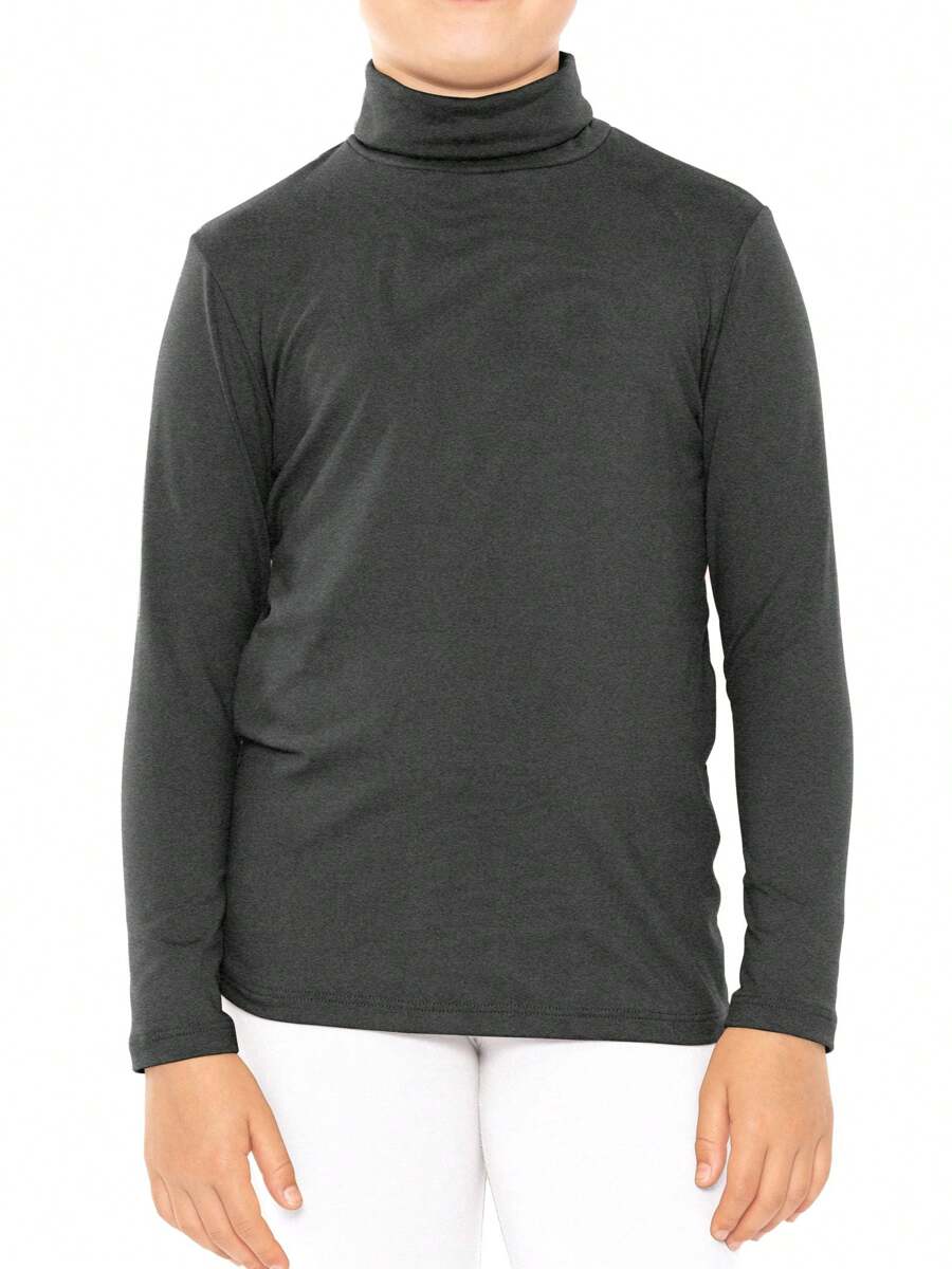 STRETCH IS COMFORT Girl's Oh So Soft Long Sleeve Turtleneck | Youth Size 4-14