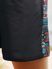 Yemwry Pantaloni scurți casual pentru bărbați cu dungi laterale, pantaloni de plajă