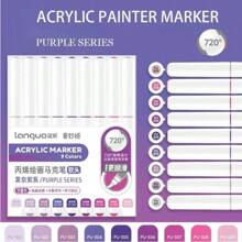 9/126 pièces Stylos de peinture acrylique vibrants - Embouts de brosse doux, à base d'eau, séchage rapide, pouvant être mélangés et résistants à la lumière - Idéal pour la peinture sur canevas, pierres, bois, verre, céramique, tissu, DIY, Halloween et idées de cadeaux de Noël pour la rentrée scolaire