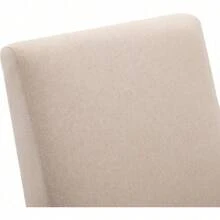 HOMCOM Accent Lounge Rocking Chair With Solid Curved Wood Base And Linen Padded Seat, Cream White - 奶油白 - 查看 8