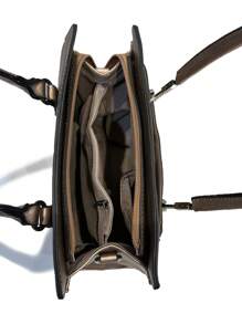 MILANO BAG，休闲，时尚，优雅，个性化，潮流，奢华鳄鱼压纹结构圆形吊饰手提包，PU 皮革，单肩包，手提包，背包，可调节肩带，节日，派对，商务，夏季，复古，周末，礼物