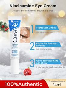 CeraVe Hydrating Eye Cream With Niacinamide For Dark Circles & Fine Lines - 14ml - View 2