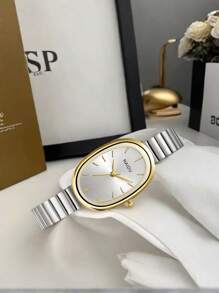 1 件女士不锈钢表带优雅石英表，简约百搭，适合日常佩戴 - 銀色 - 查看 3