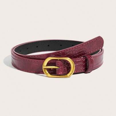 1 Stück burgunderfarbener Gürtel mit Elastikbund, retro amerikanisch chic Y2K hochwertiger Dekorationsgürtel, passend für Kleider, boho-Stil, gewoben, Lässig, elegant, präzise, Sommer, Schule