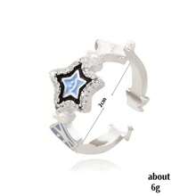 Adjustable Luck Star & Faux Pearl Rings, Personalized Stepwise Rings, Unique Friend Gift, Everyday Accessory, Sisters Gift, Valentine's Day, Non-Fading - Silver - View 4