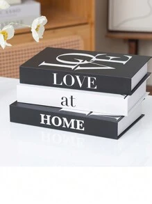 3件/1件 LOVE+AT+HOME 时尚家居装饰折叠书，硬纸板材质。适用于客厅、桌面和墙面装饰。适合多种场景。 - 彩色 - 查看 6