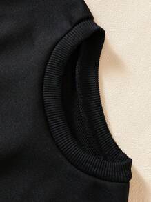 1 Stück für Kleine Mädchen, ein modischer und interessanter Pullover mit rundem Ausschnitt und Slogan-Aufdruck, langärmelig, geeignet für Frühjahrs- und Herbstmode