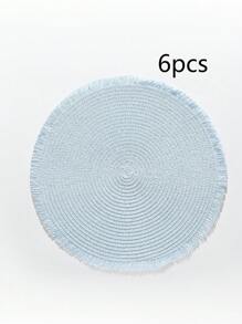 1 pieza/2 piezas/4 piezas/6 piezas/8 piezas Mantel individual de estilo nórdico antideslizante de color azul claro/gris carbón hecho de paja marina, accesorios de cocina, manteles para mesa de comedor, adecuados para restaurantes y fiestas, restaurantes, festivales, bodas, fiestas, hoteles, casas de campo, reuniones familiares - Celeste - Ver 8